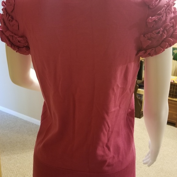 Pink silk/nylon blend sweater - Picture 3 of 6